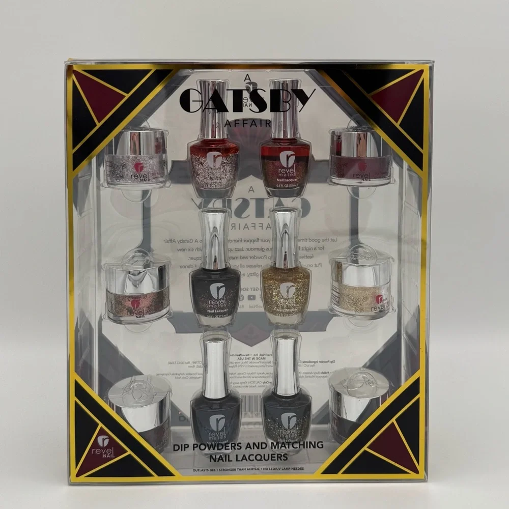 Revel Nail A Gatsby Affair Nail Dip Powder & Lacquer Collection NWT